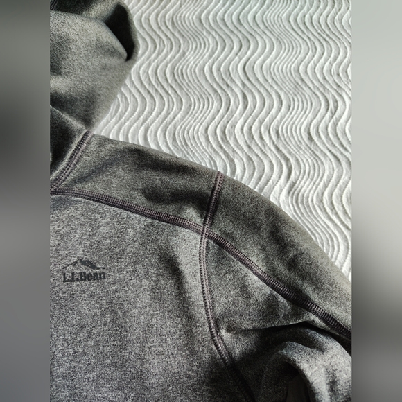 LL Bean Kids' Full-Zip Hoodie Sweatshirt Size Large L 14-16 Gray Fleece Interior - Picture 11 of 17
